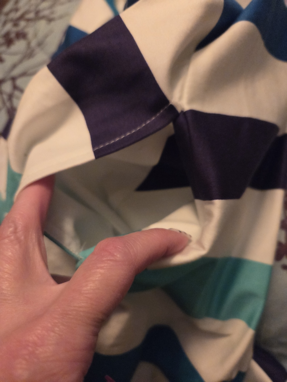 Nine West Striped Midi Dress in Navy, Teal, Aqua & White NWT - Picture 9 of 14